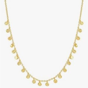 NWT Gorjana Women's Chloe Mini Necklace, w/Tiny Hammered Disc Charms
